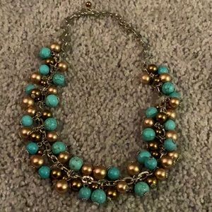 Neiman Marcus turquoise and gold necklace.